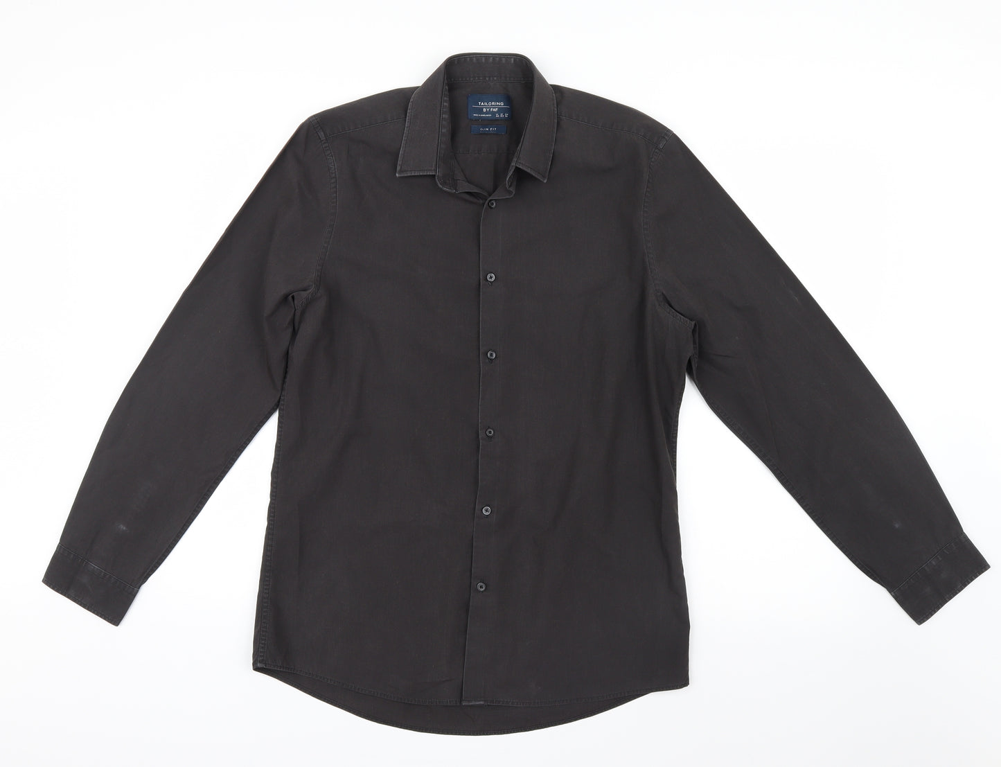 F&F Mens Grey    Button-Up Size 15.5