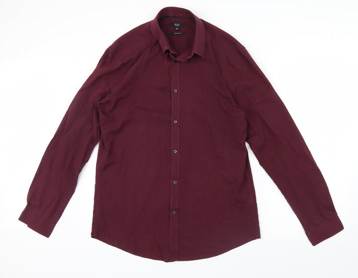 F&F Mens Purple Button-Up Size 15.5