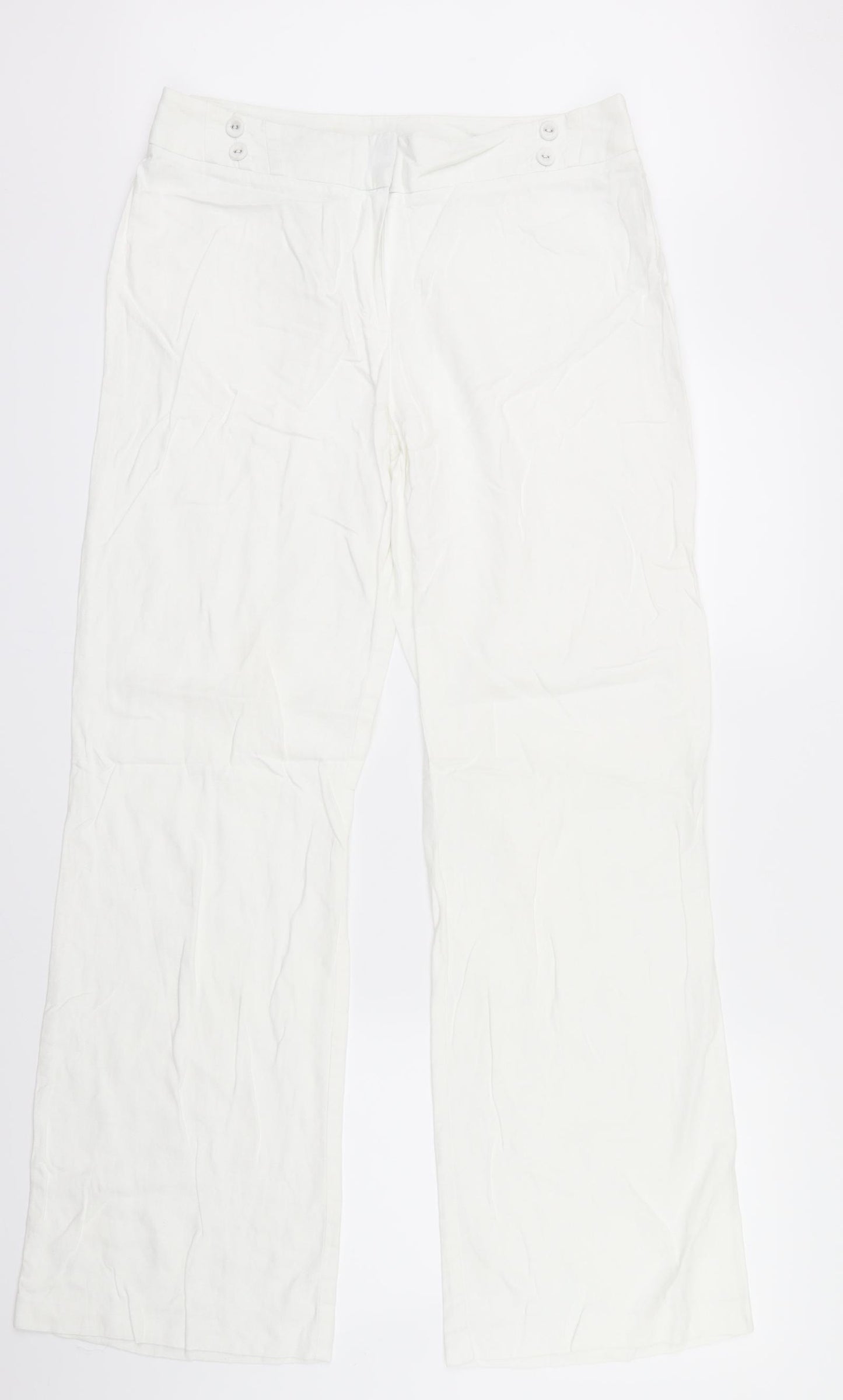 Marks and Spencer Womens White   Trousers  Size 12 L30 in