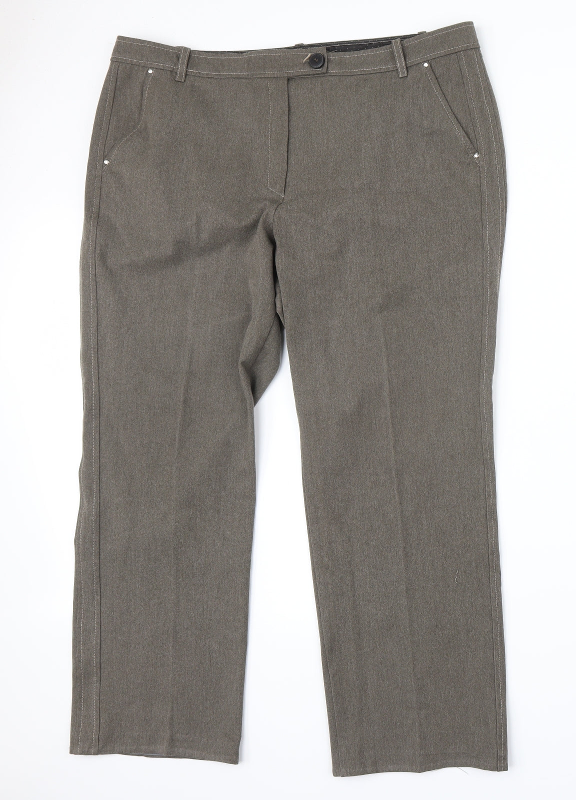 Marks and Spencer Womens Brown   Trousers  Size 18 L26 in - Short Leg