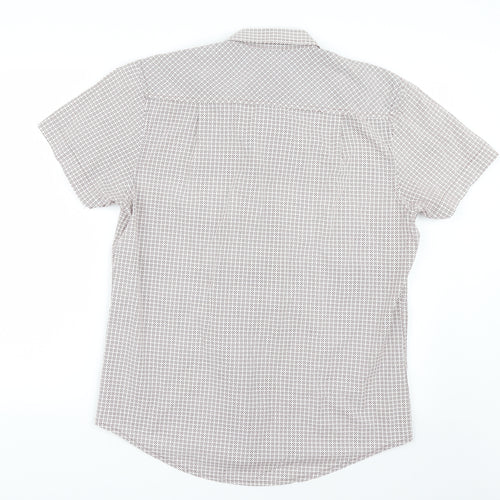 Threadbare Mens Red Geometric   Button-Up Size L