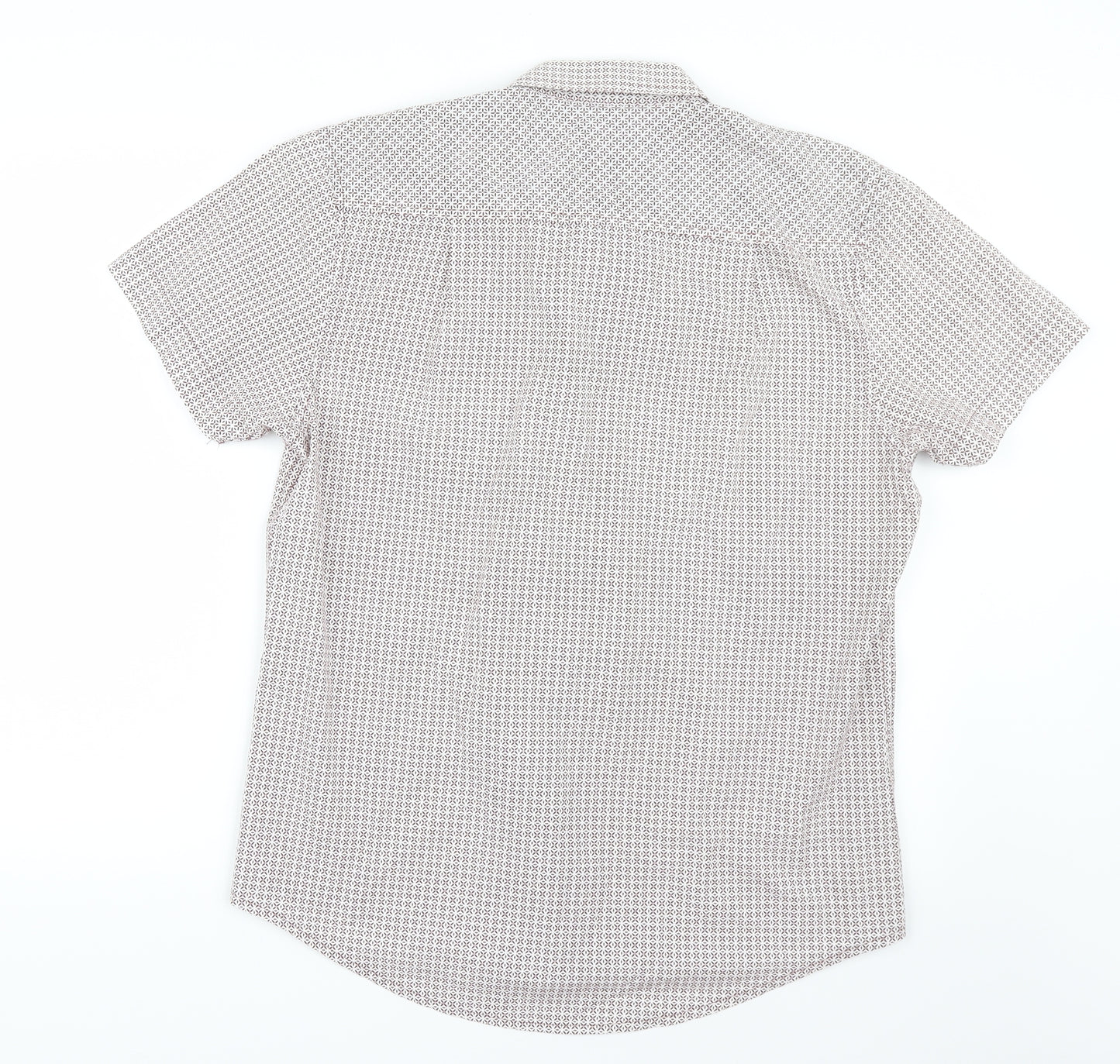 Threadbare Mens Red Geometric   Button-Up Size L