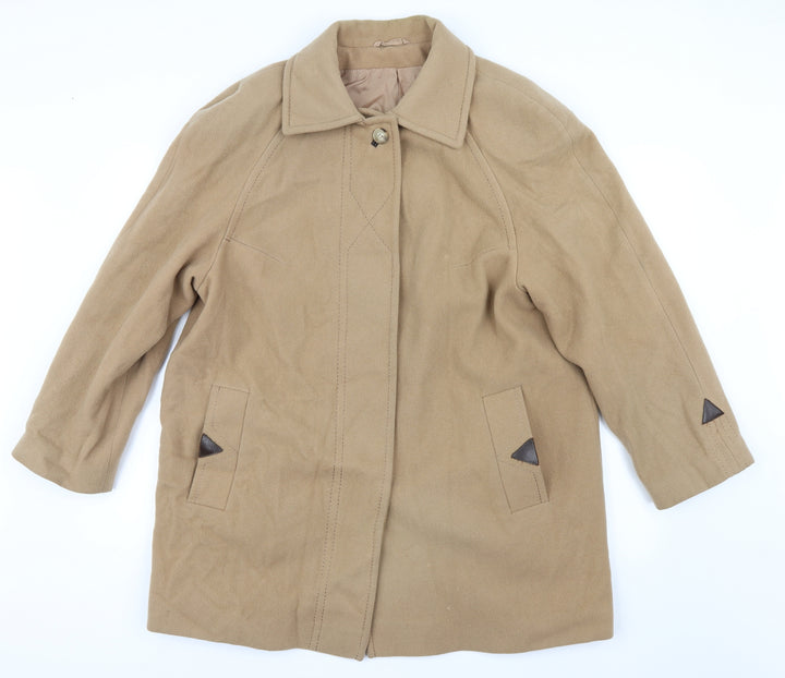 Miss Smith Womens Beige   Pea Coat Coat Size 16