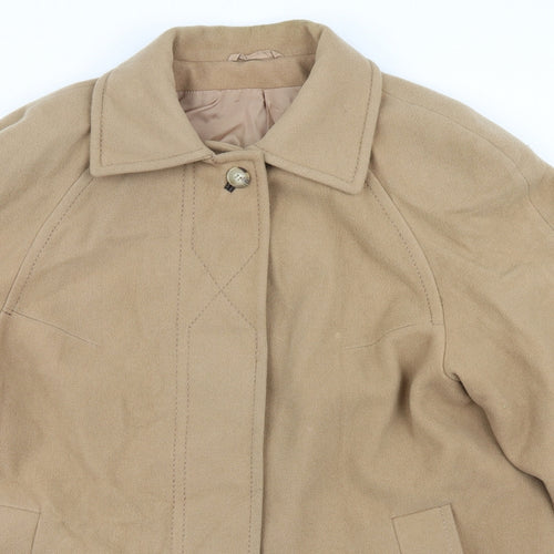Miss Smith Womens Beige   Pea Coat Coat Size 16