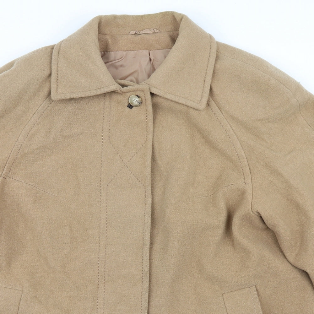 Miss Smith Womens Beige   Pea Coat Coat Size 16