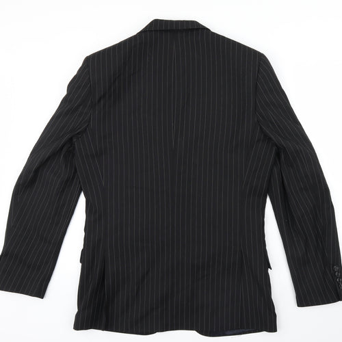 H&M Mens Black Striped  Jacket Suit Jacket Size M