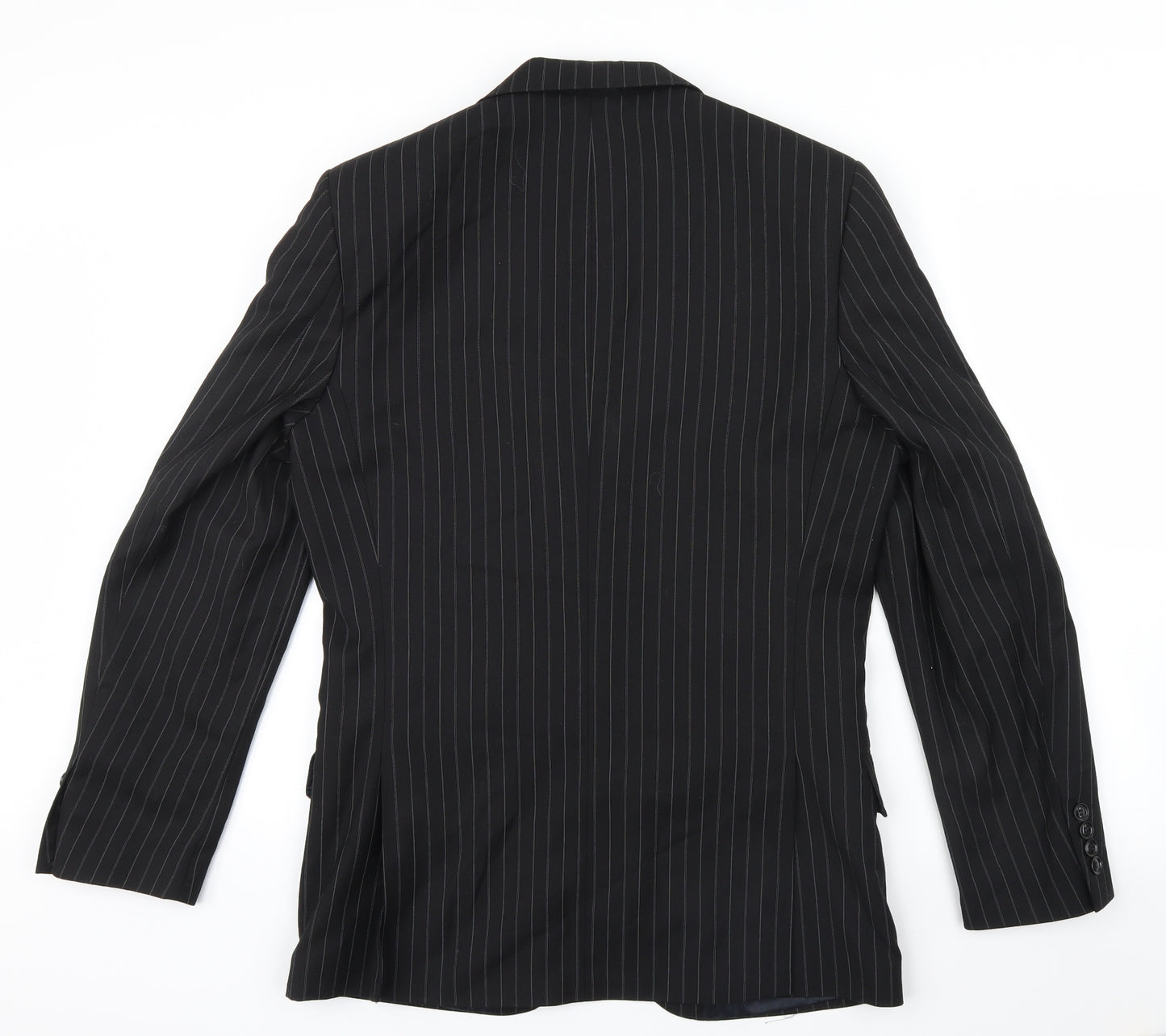 H&M Mens Black Striped  Jacket Suit Jacket Size M