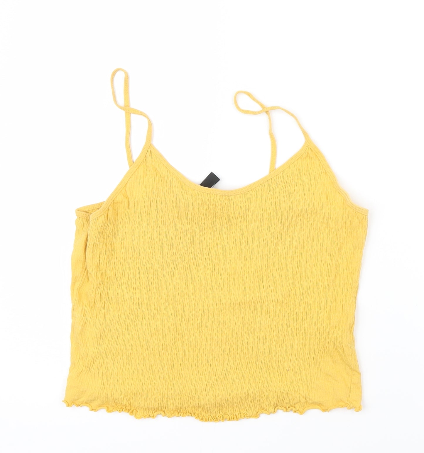 New Look Womens Yellow   Cropped T-Shirt Size 14