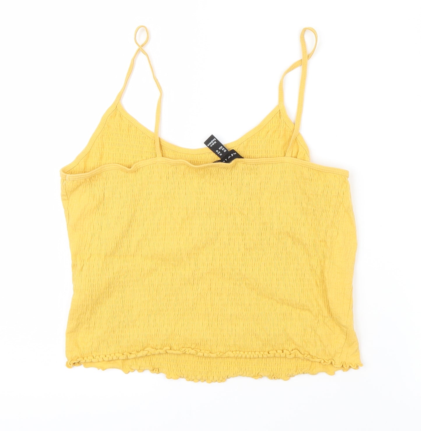 New Look Womens Yellow   Cropped T-Shirt Size 14
