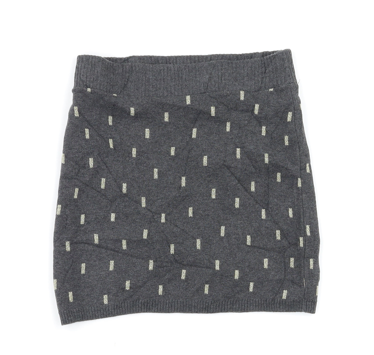 H&M Girls Grey Spotted  A-Line Skirt Size 9-10 Years - Stretch waistband