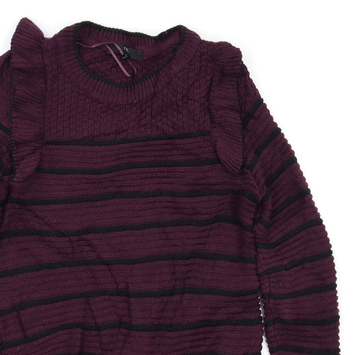 next  Womens Purple Striped  Pullover Jumper Size 6
