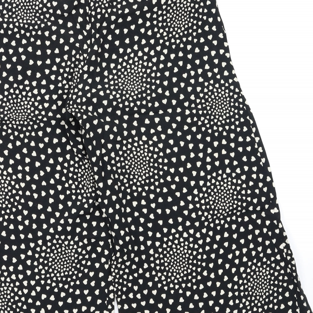 TU Womens Black Polka Dot  Trousers  Size 12 L21 in