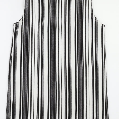camea rose Womens Black Striped  Gilet Jacket Size 10
