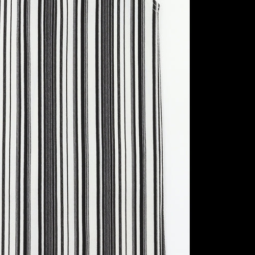 camea rose Womens Black Striped  Gilet Jacket Size 10