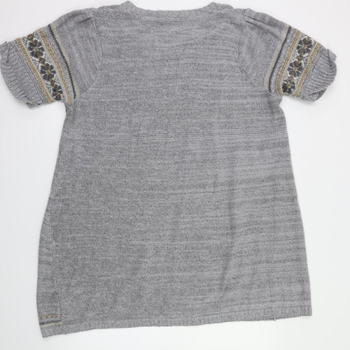 e Womens Grey Floral  Fit & Flare  Size 22