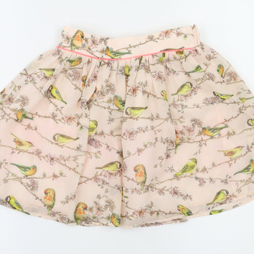 Debehams Girls Pink Animal Print  Flare Skirt Size 7 Years