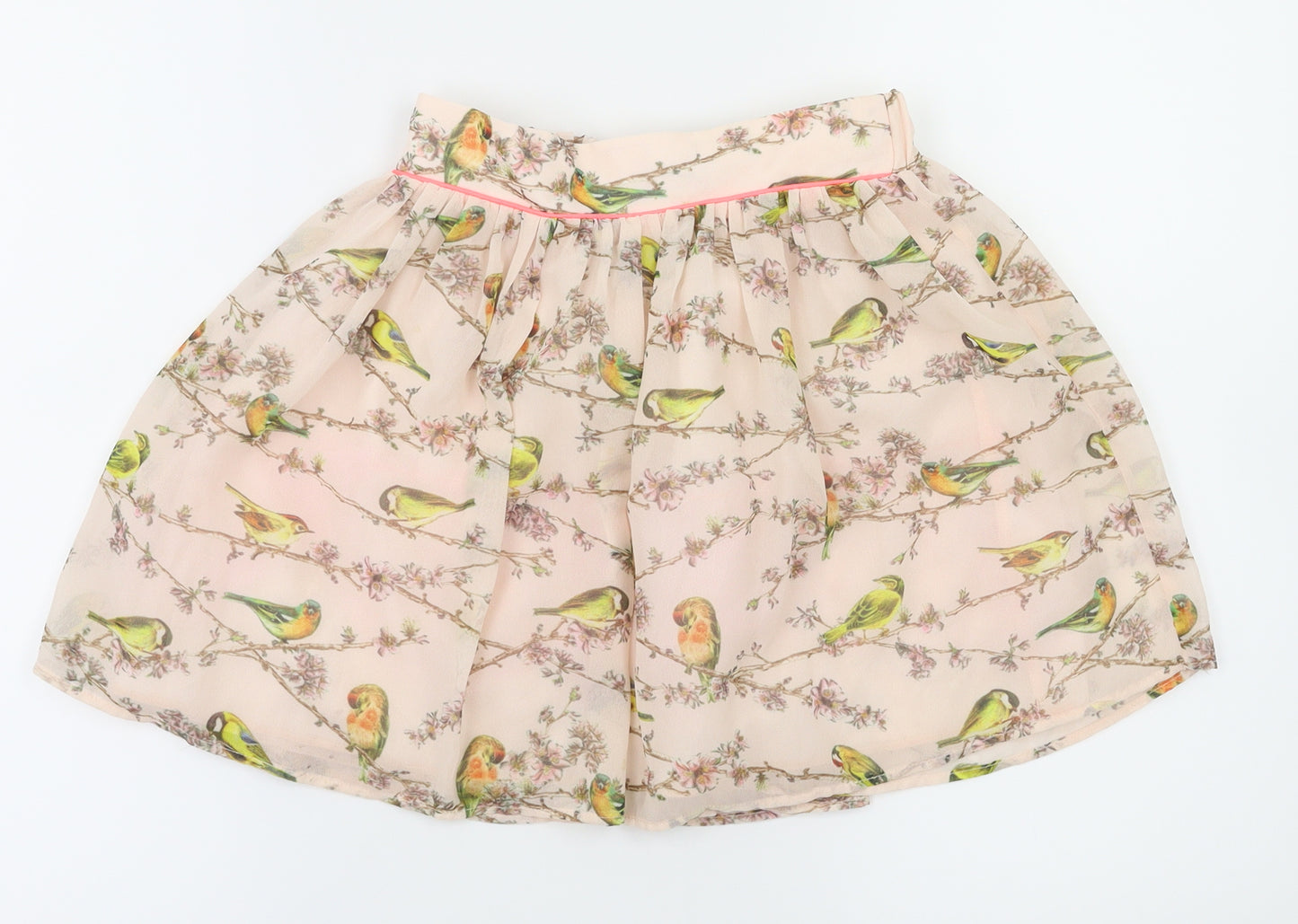 Debehams Girls Pink Animal Print  Flare Skirt Size 7 Years