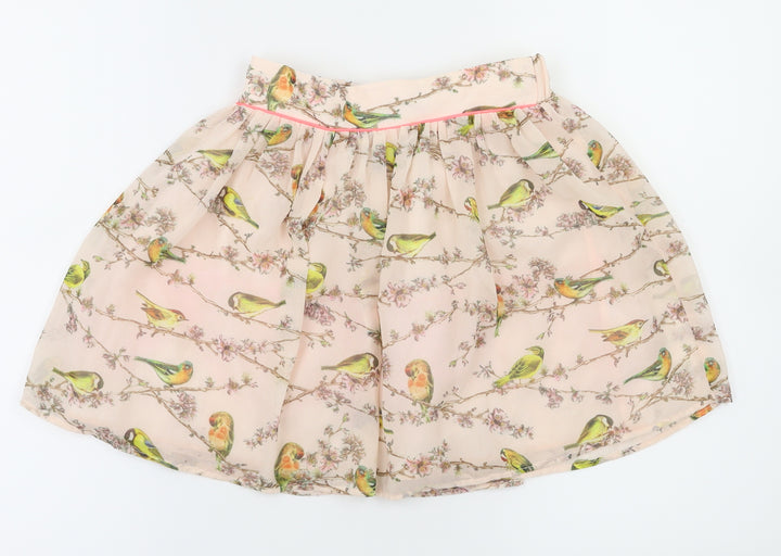 Debehams Girls Pink Animal Print  Flare Skirt Size 7 Years