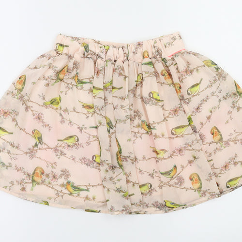 Debehams Girls Pink Animal Print  Flare Skirt Size 7 Years