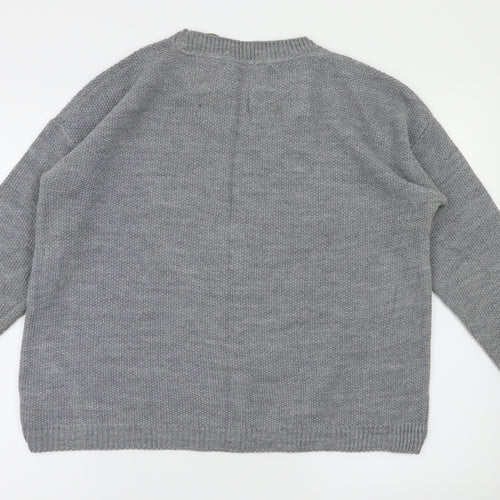 Primark Womens Grey Animal Print  Pullover Jumper Size 10