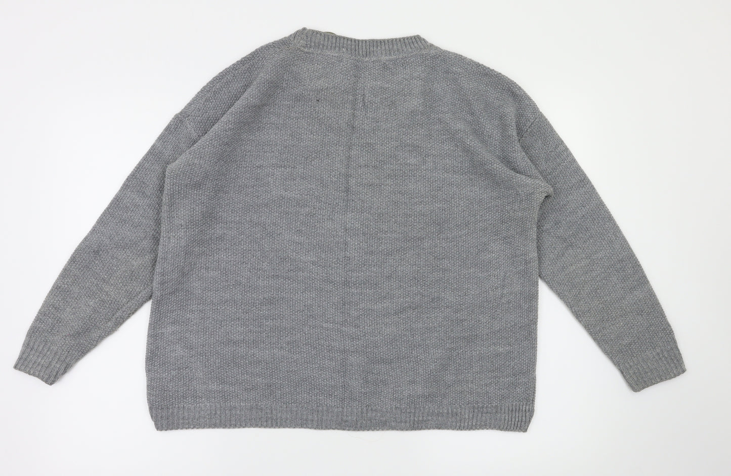 Primark Womens Grey Animal Print  Pullover Jumper Size 10