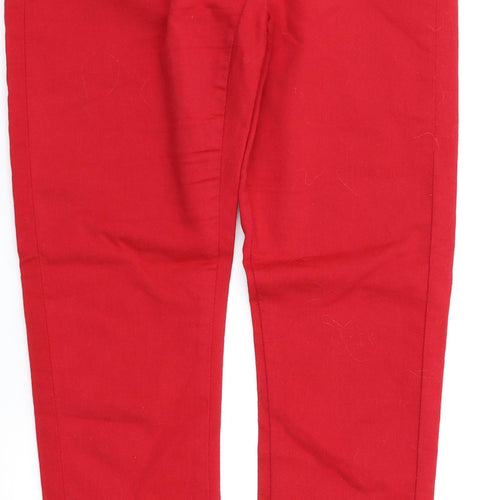 Denim & Co  Womens Red Houndstooth  Skinny Jeans Size 10 L29 in