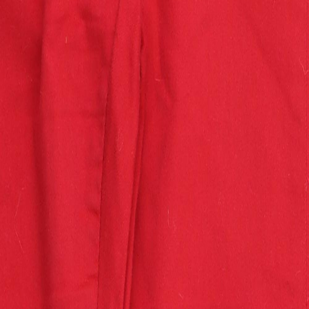Denim & Co  Womens Red Houndstooth  Skinny Jeans Size 10 L29 in