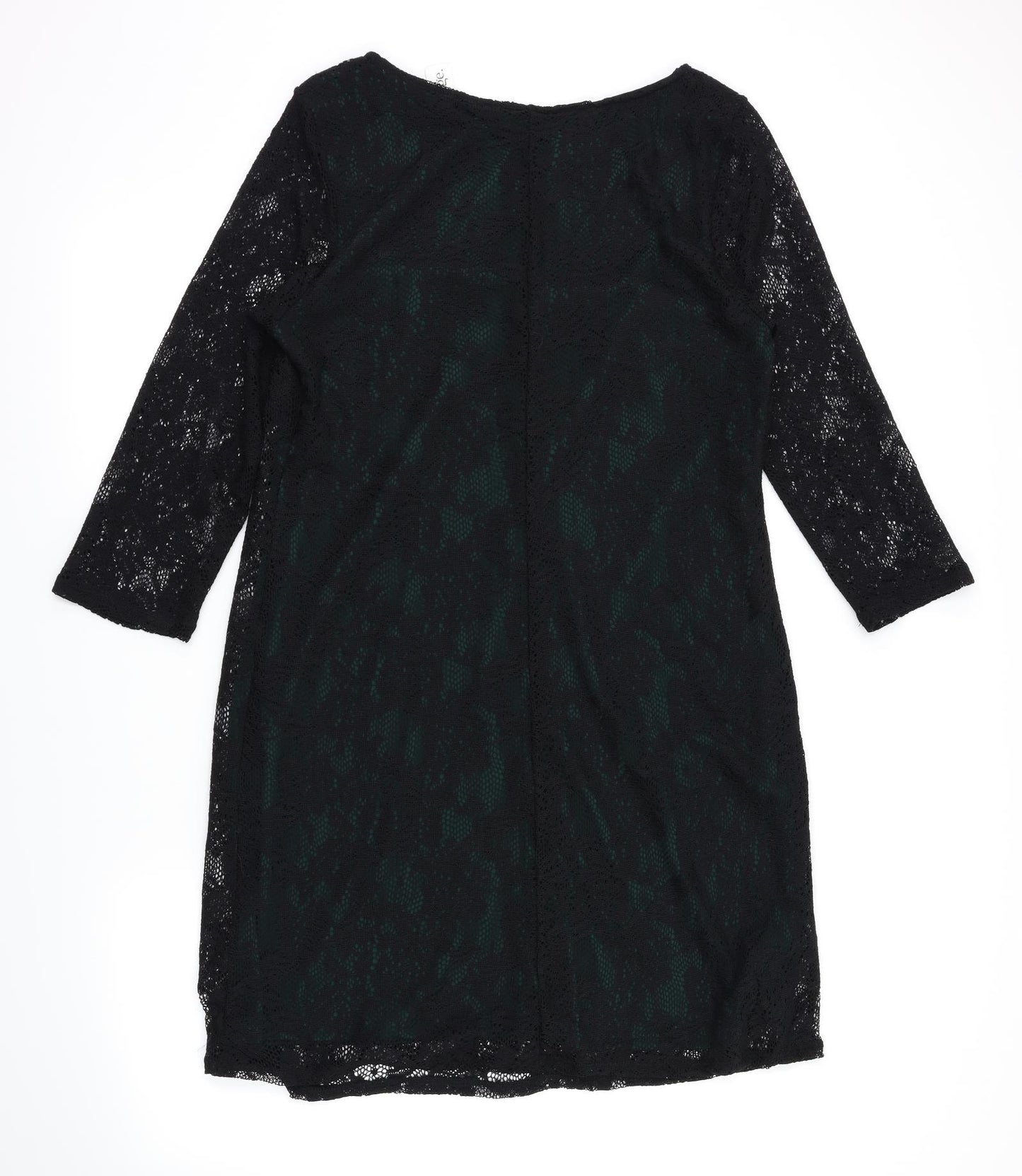 George Womens Black Floral  Fit & Flare  Size 14