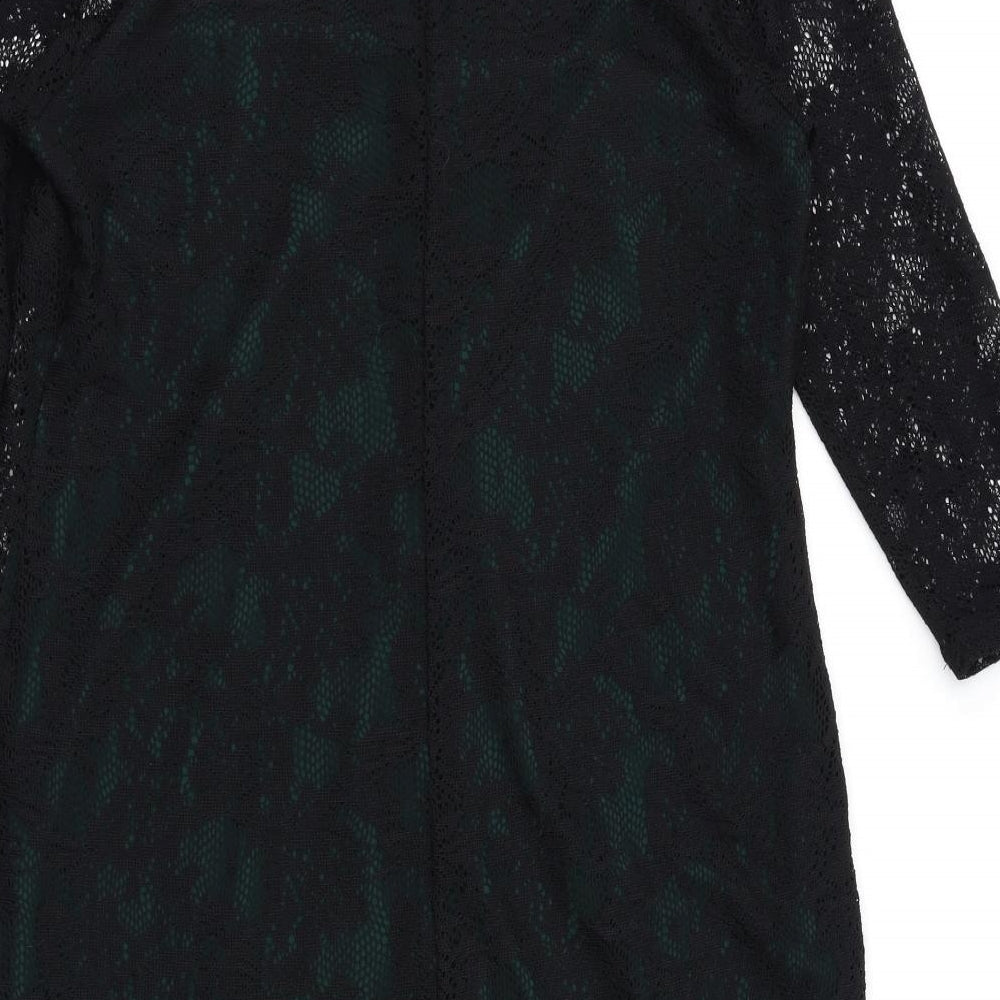 George Womens Black Floral  Fit & Flare  Size 14