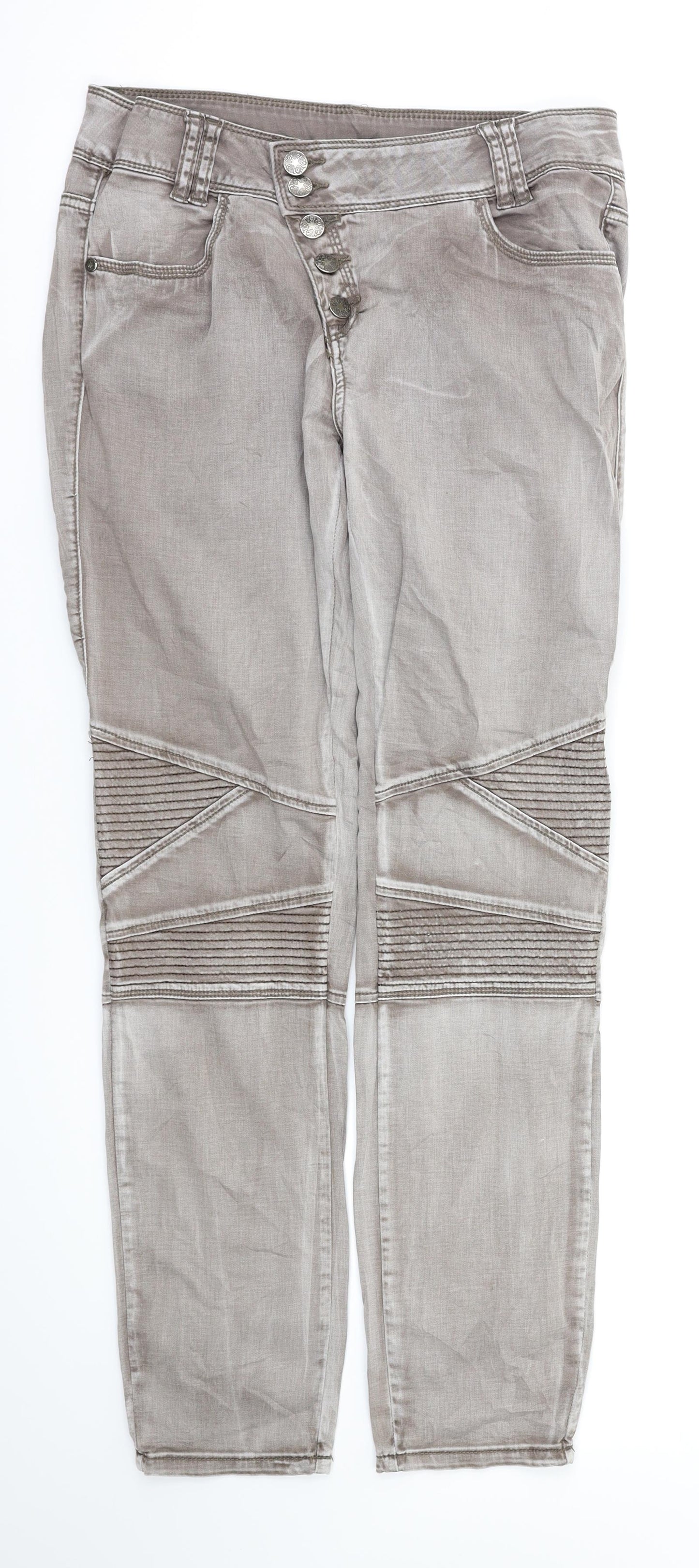 BC Womens Grey   Trousers  Size 12 L29 in