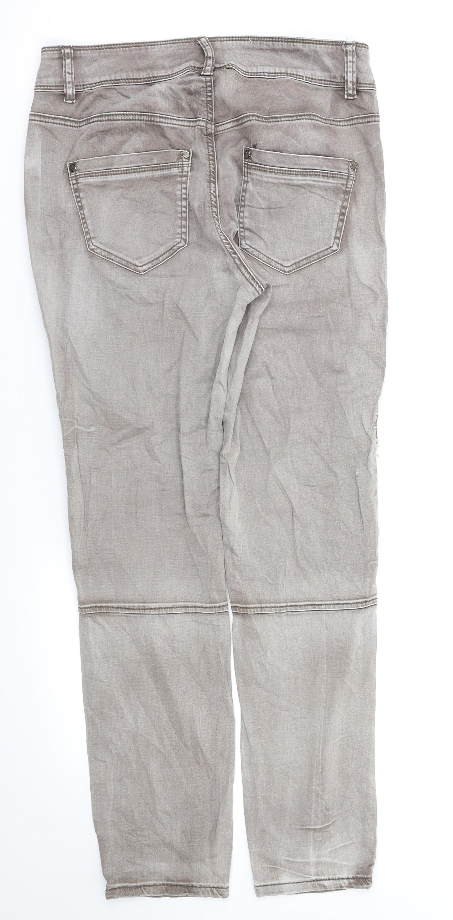 BC Womens Grey   Trousers  Size 12 L29 in