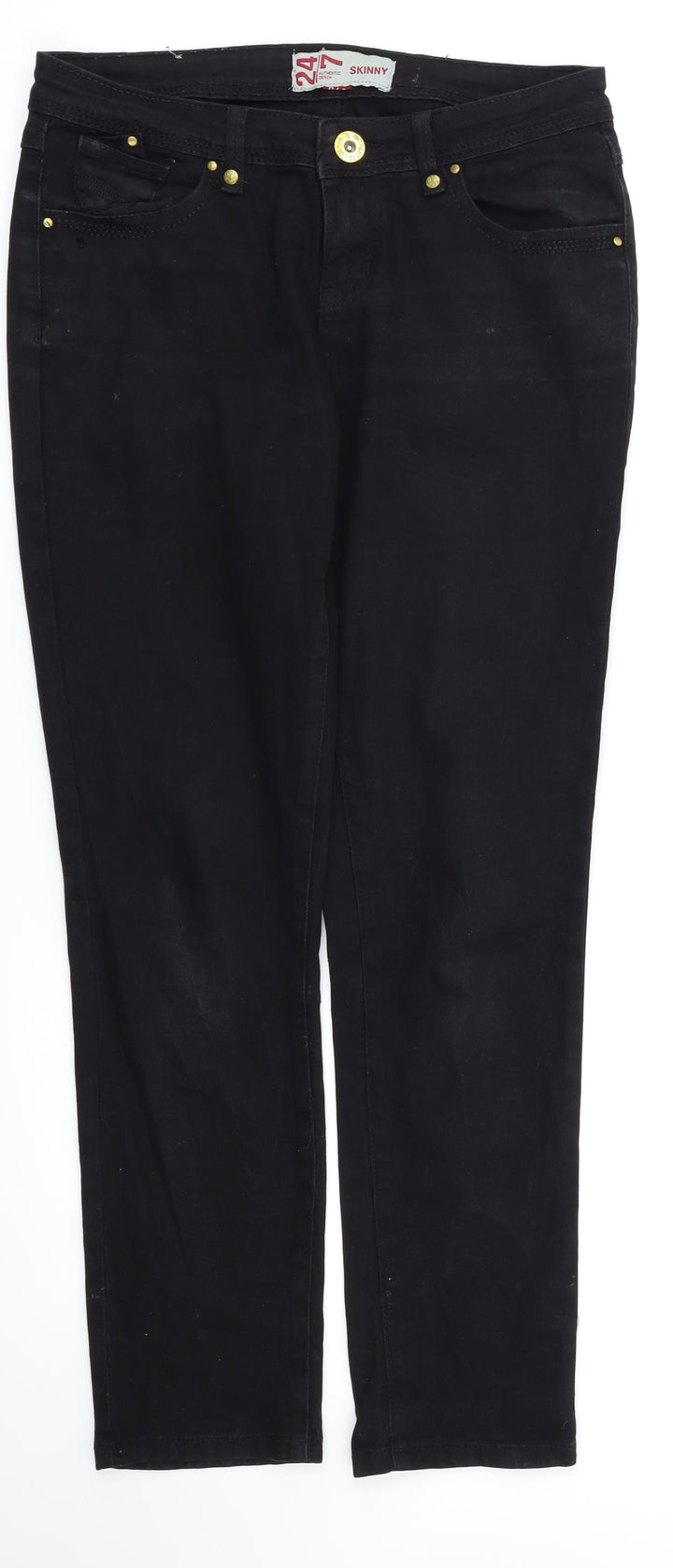 24/7 Womens Black Skinny Jeans Size 10 L29 in