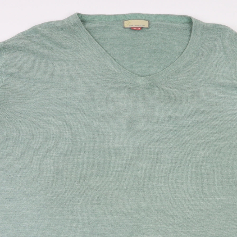 jhon lewis Mens Green   Pullover Jumper Size XL