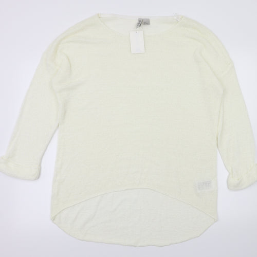 H&M Womens Ivory   Basic Blouse Size M