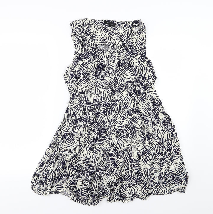 New Look Womens Blue   A-Line  Size 14  - Leaf print