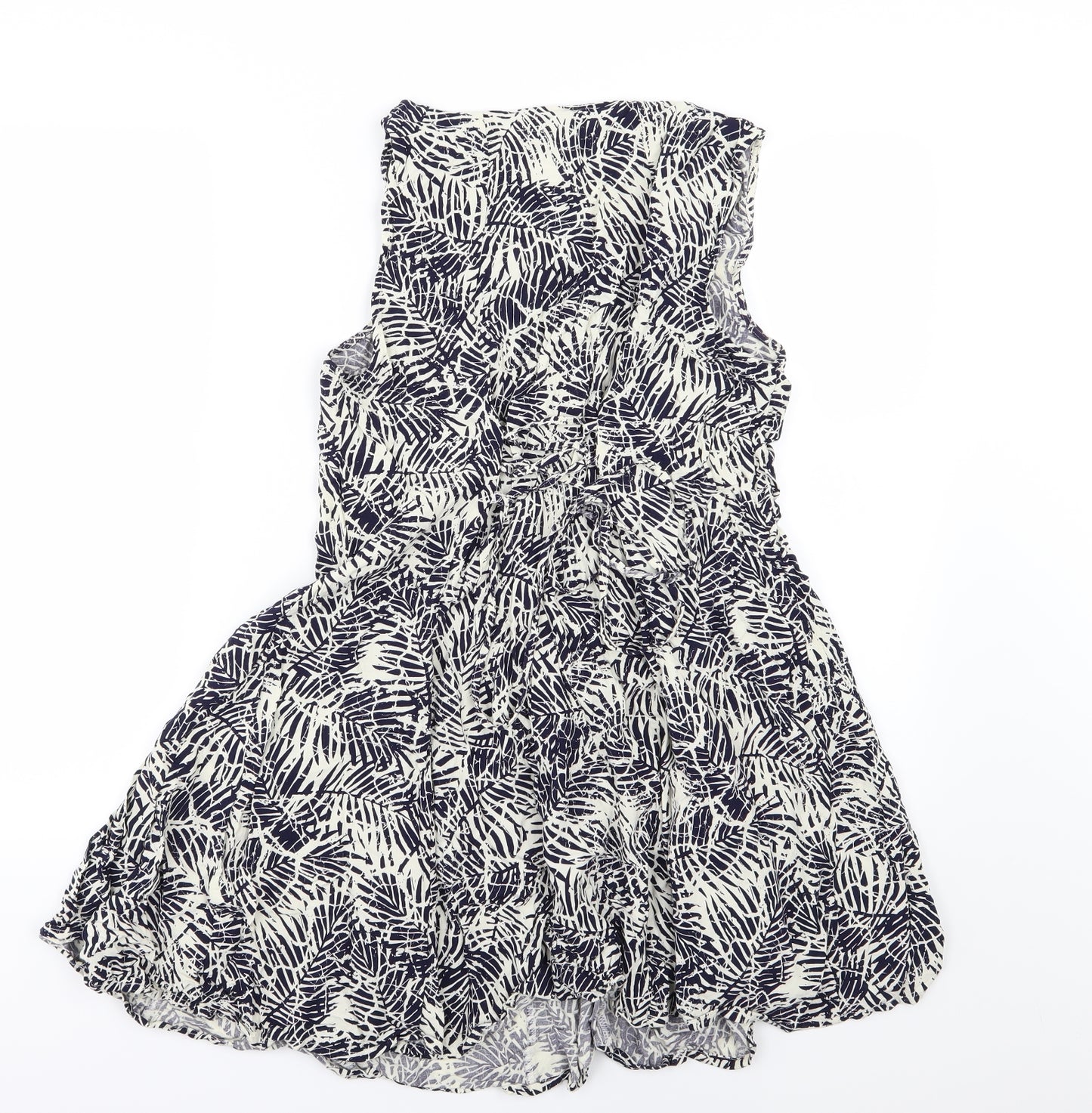 New Look Womens Blue   A-Line  Size 14  - Leaf print