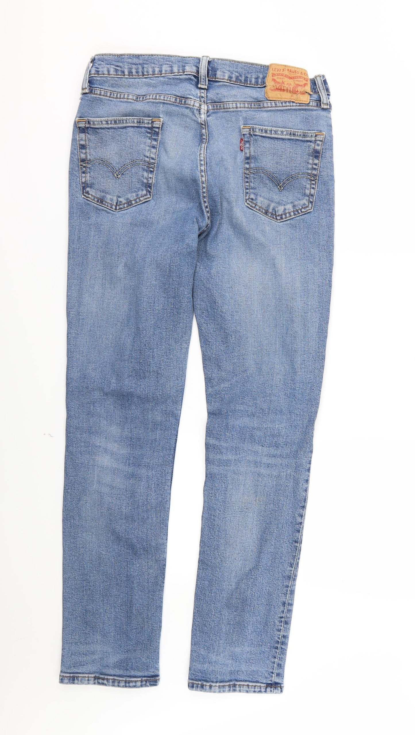 Levi's Mens Blue  Denim Straight Jeans Size 32 L31 in