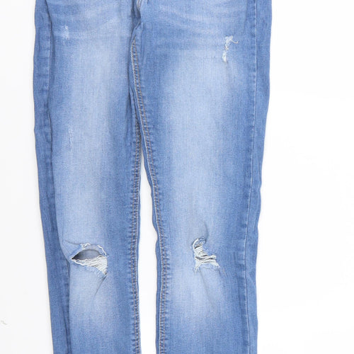 Denim & Co. Womens Blue  Denim Skinny Jeans Size 10 L28 in