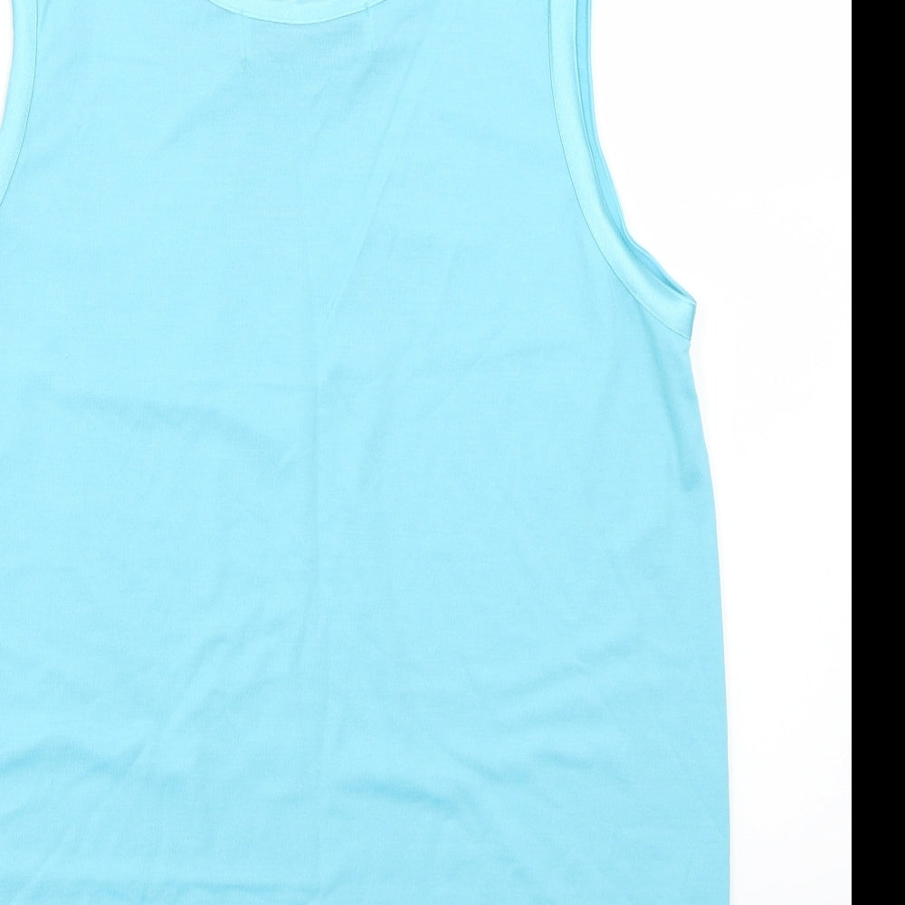 Papillon Womens Blue  Jersey Basic Tank Size M