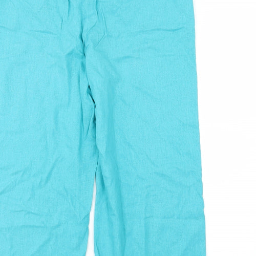 BHS Womens Blue   Cropped Trousers Size 16 L22 in