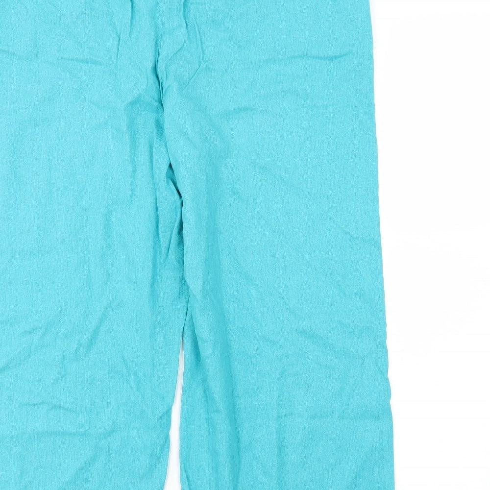 BHS Womens Blue   Cropped Trousers Size 16 L22 in