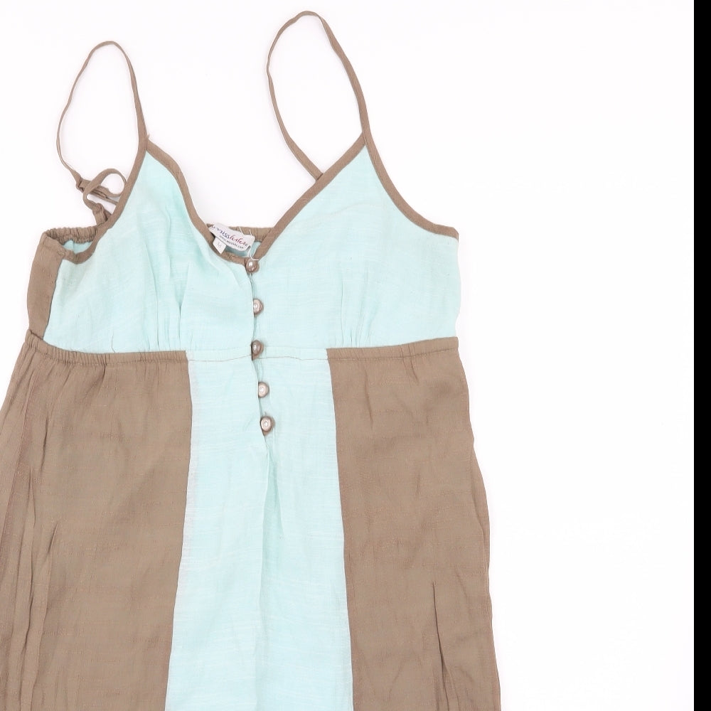 Miss Llu Womens Blue  Woven A-Line  Size M