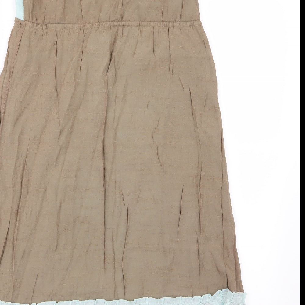 Miss Llu Womens Blue  Woven A-Line  Size M