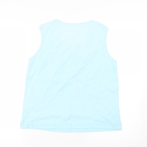 Preworn Womens Blue  Jersey Basic Tank Size 10