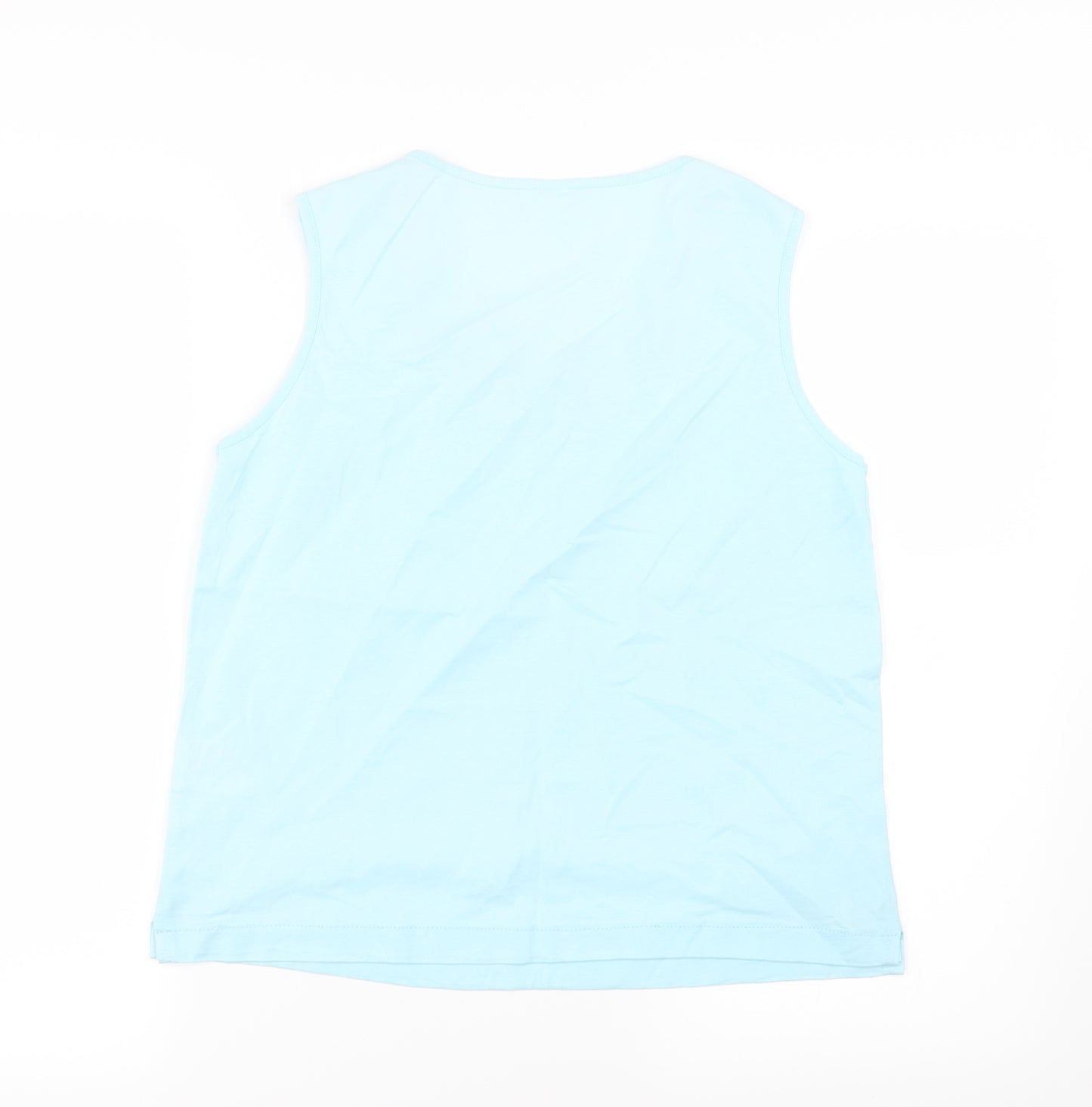 Preworn Womens Blue  Jersey Basic Tank Size 10