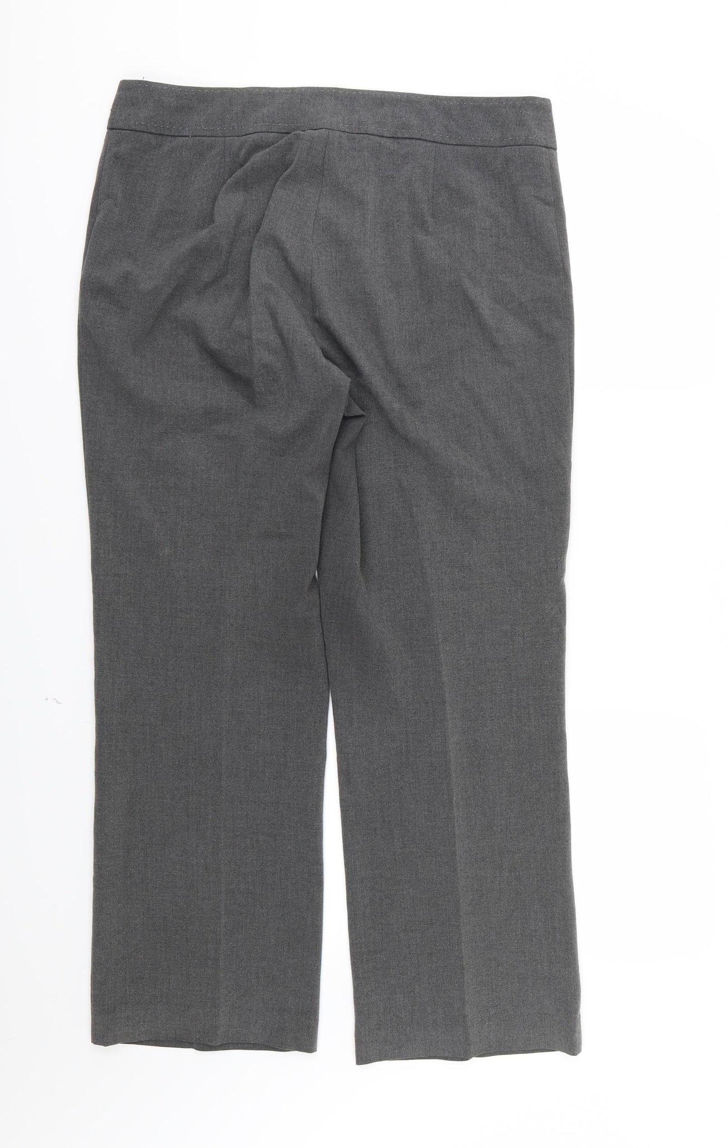 Ellie Louise Womens Grey  Rayon Trousers  Size 16 L28 in
