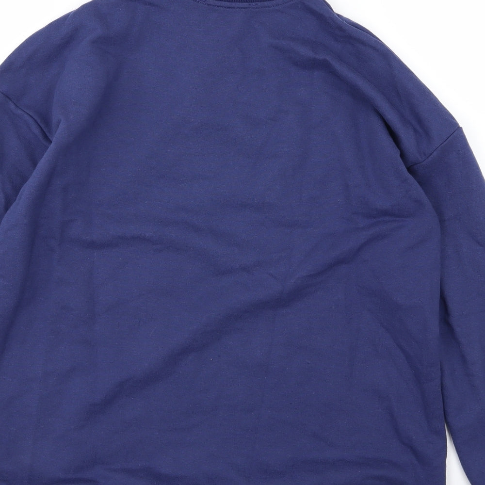 Daisy Street Womens Blue  Jersey Pullover Sweatshirt Size 12