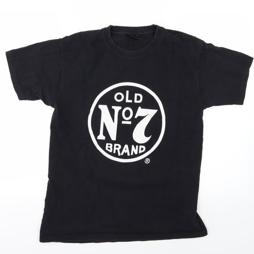 Jack Daniels Mens Black  Jersey  T-Shirt Size M