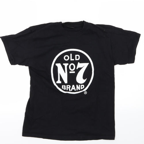 Jack Daniels Mens Black  Jersey  T-Shirt Size M