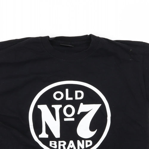 Jack Daniels Mens Black  Jersey  T-Shirt Size M